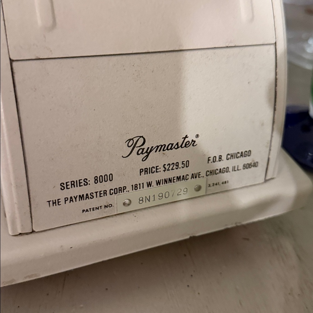 Vintage Paymaster Ribbon Writer Check Printer - Picture 3 of 3